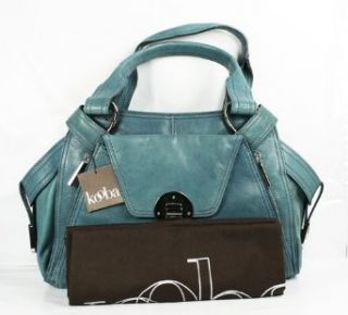 Kooba Riley Teal Leather Handbag Purse Bag Clothing