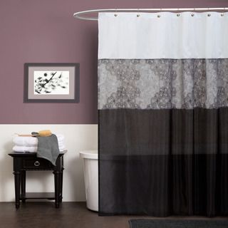 Lush Decor Anita Grey Shower Curtain