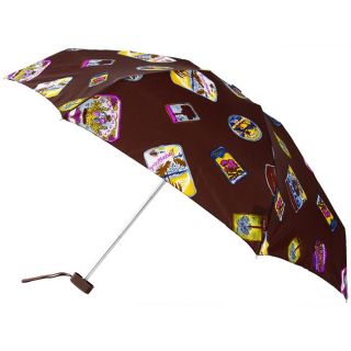 Leighton 41 inch Brown Postcard Compact Umbrella
