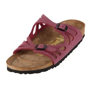 Birkenstock Womens Palermo Burgundy Leather Sandals