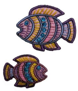 ID #0208 Pair of Tropical Fish Fishing Applique Patch