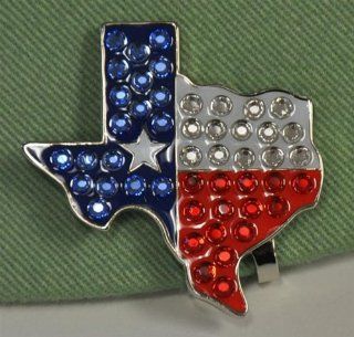 Texas Flag Crystal Golf Ball Marker   ADD SOME BLING TO