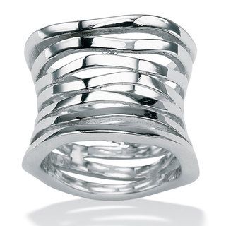 Toscana Collection Sterling Silver Multi tiered Band