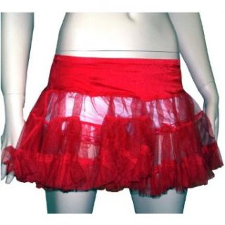 Red Tulle Petticoat Clothing