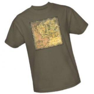 Middle Earth Map    The Lord Of The Rings Adult T Shirt