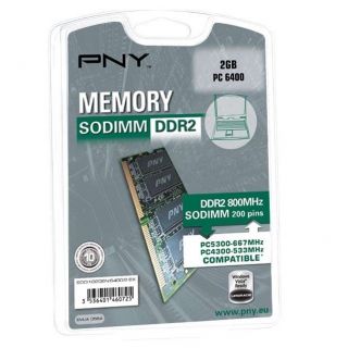 PNY Sodimm DDR2 2 Go 800MHz (PC2 6400)   Achat / Vente MEMOIRE PC