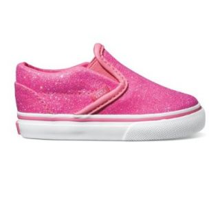 Classic Slip On Toddler Shoe Glitter Pink True White 10  Kids Shoes
