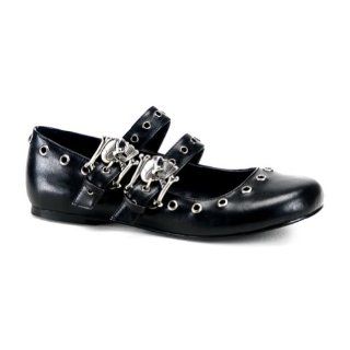 Cute Ballet Flat Shoes Mary Jane Style Gothic Shoes Skull
