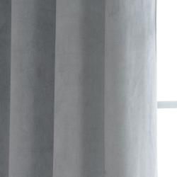 Signature Grommet Grey Blue Velvet 108 Inch Curtain Panel