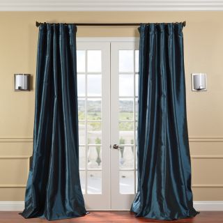 Solid Faux Silk Taffeta Mediterranean 108 inch Curtain Panel Today $