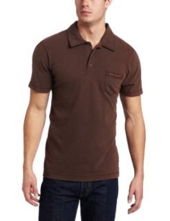 Life is Good Mens Pickstitch Polo, Chocolate Brown, X