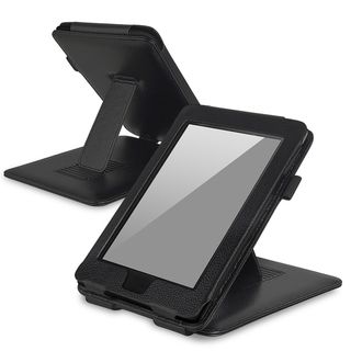 BasAcc Black Leather Case with Stand for  Kindle Paperwhite