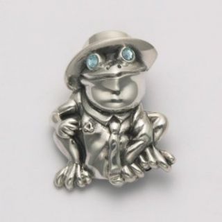 Sitting Clothed Frog Pin Clothing