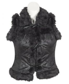 Plus Size Black Fur Vest    Size2x ColorBlack Clothing