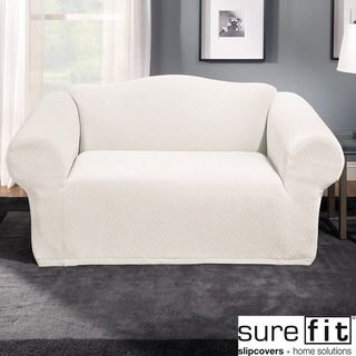 Sure Fit Stretch Stone Loveseat Slipcover
