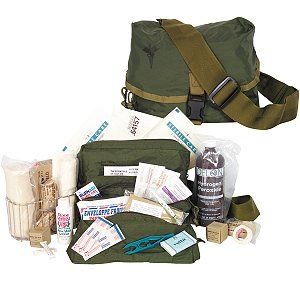 OD  Trifold Medical Bag   (w/caduceus) with contents