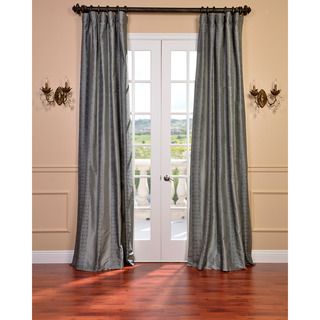 Sterling Platinum Faux Silk Embroidered 108 inch Curtain Panel