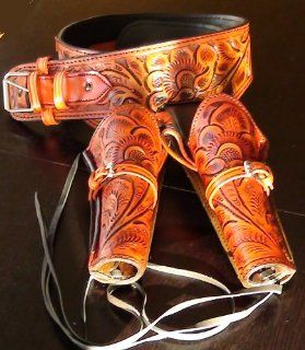 Roughnecks Leather Western Double Holster Rig Sports