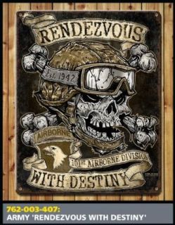 Rendezvous with Destiny 101st Airborne Division Steel Sign