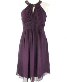 Jones New York Silk Sleeveless Dress Merlot 4: Clothing