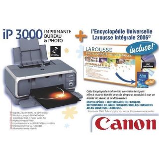 Canon Pixma iP3000 + Encyclopedie Larousse Integra   Achat / Vente A