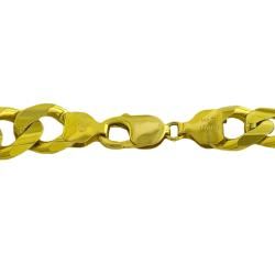 Fremada 14k Yellow Gold Mens Solid 9 inch Figaro Bracelet