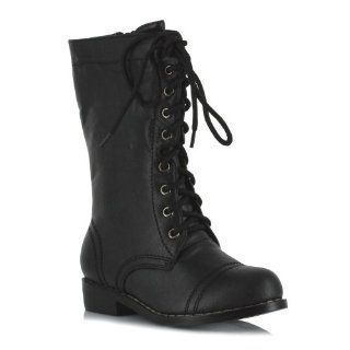 101 TUFFSTUFF 1 Ankle Combat Boot Children, Black, S Size Shoes