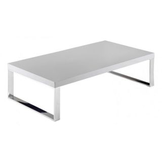 Table basse laqué gris rectangulaire 110 cm Enora IdClik   Avec sa