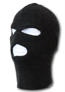 Face Ski Mask 3 Hole (More Colors)  Black: Clothing
