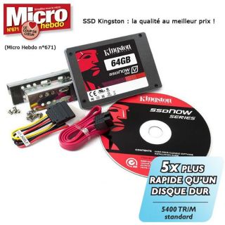 Kingston 64Go SSD V100 2.5 Desktop   Achat / Vente DISQUE DUR SSD