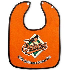 Baltimore Orioles Two Toned Snap Baby Bib Clothing