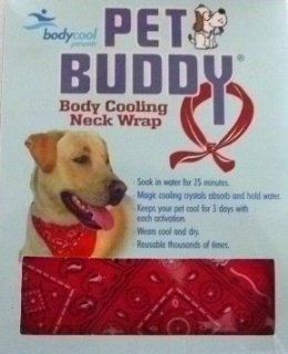 Pet Buddy Body Cooling Neck Wrap Bandana, Red: Pet