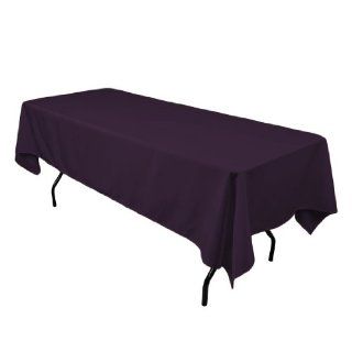 60 x 102 in. Rectangular Polyester Tablecloth Eggplant