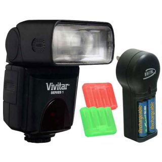 Vivitar DF 383 CAN AF Power Zoom Flash Kit for Canon Cameras Today $