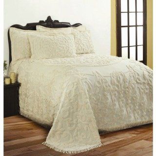 Bedspread   Queen (Ivory) (1H x 102W x 120D): Home & Kitchen