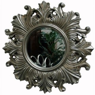 Silver Traditional Decorative Round Framed Mirror Today $97.99 1.0 (1