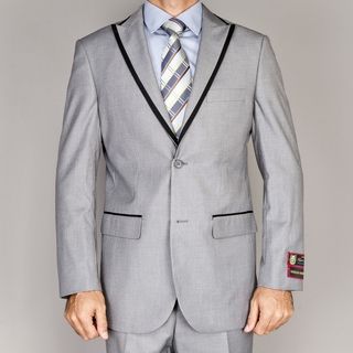 Giorgio Fiorelli Mens Grey Modern Lapel Suit
