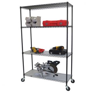 Black Wire Shelving with Wheels and Liners Today $119.99