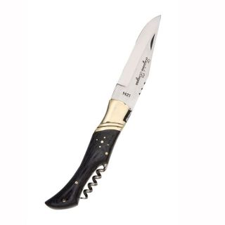 COUVERTS   MENAGERE LAGUIOLE BOUGNA Couteau de poche 11.5 cm bois noir