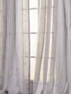 Boutique Light Grey Sheer Curtains & Panels, 48 X 108: Home & Kitchen
