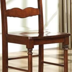 Cyprus Mahogany Ladder Back 24 inches Counter Height Stool
