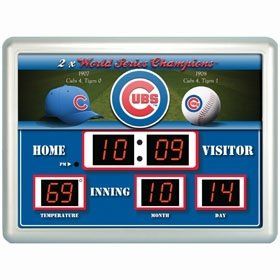 Chicago Cubs Clock   14x19 Scoreboard Sports