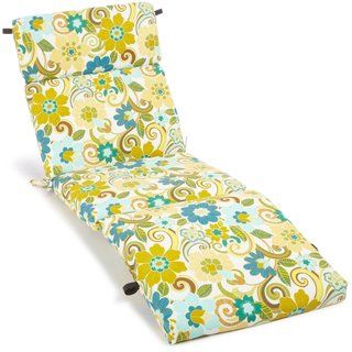 Blazing Needles 72 inch Spun Poly Outdoor Chaise Lounge Cushion