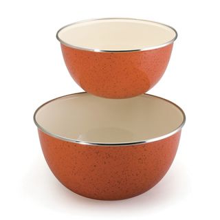 Paula Deen Orange 2 piece Mixing Bowl Set