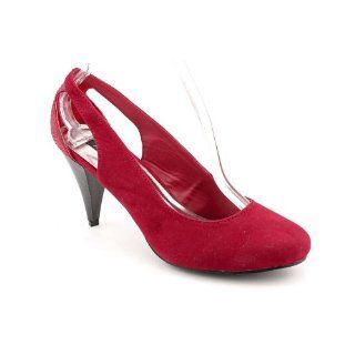 XO XO Waltz Womens Strappy Pump Heel Dress Shoe Textile Red