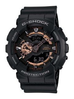 Casio Mens GA110RG 1A G Shock Black Watch: Watches: