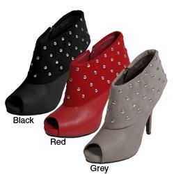 Bamboo by Journee Womens Studded Cuff High Heel Booties Today $44.99