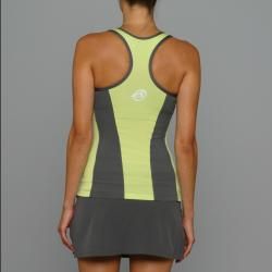 SportHill Womens Madison Pewter/ Lime Fitness Tank Top