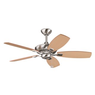 Contemporary Brushed Nickel Single light Ceiling Fan