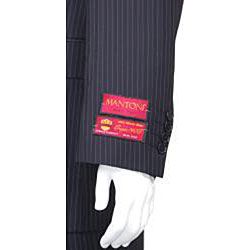 Mantoni Mens Fine Pinstripe Wool Suit